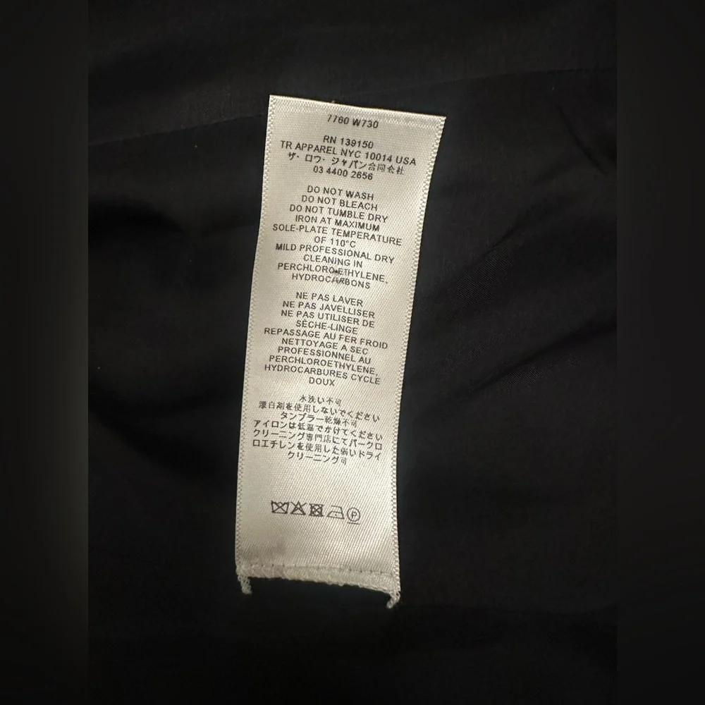 THE ROW black Alda blazer jacket double breasted shawl lapels New w/tags $2800 - Picture 11 of 16